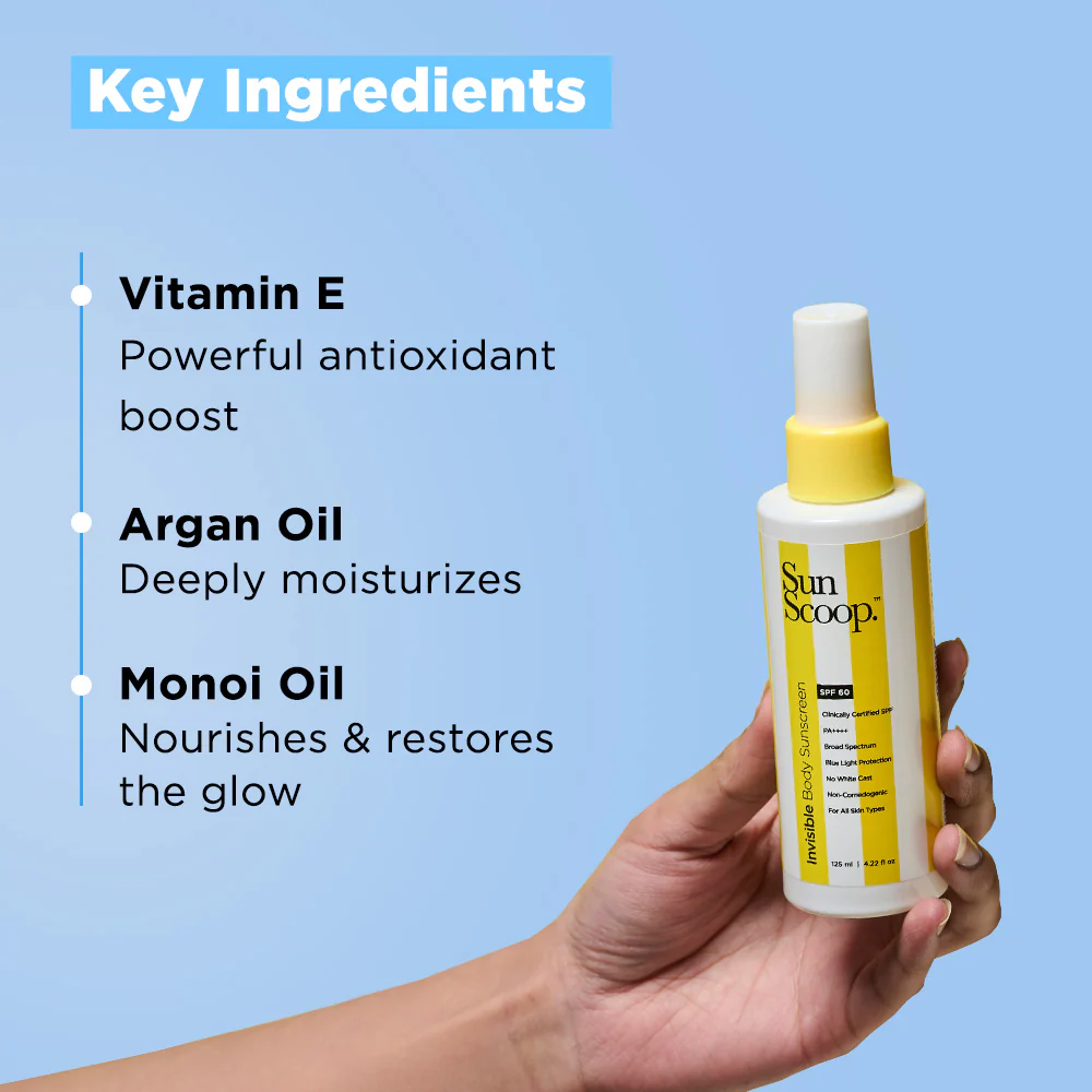 Invisible Sunscreen Spray for Body | SPF 60, PA++++ (125ml) - Image 6